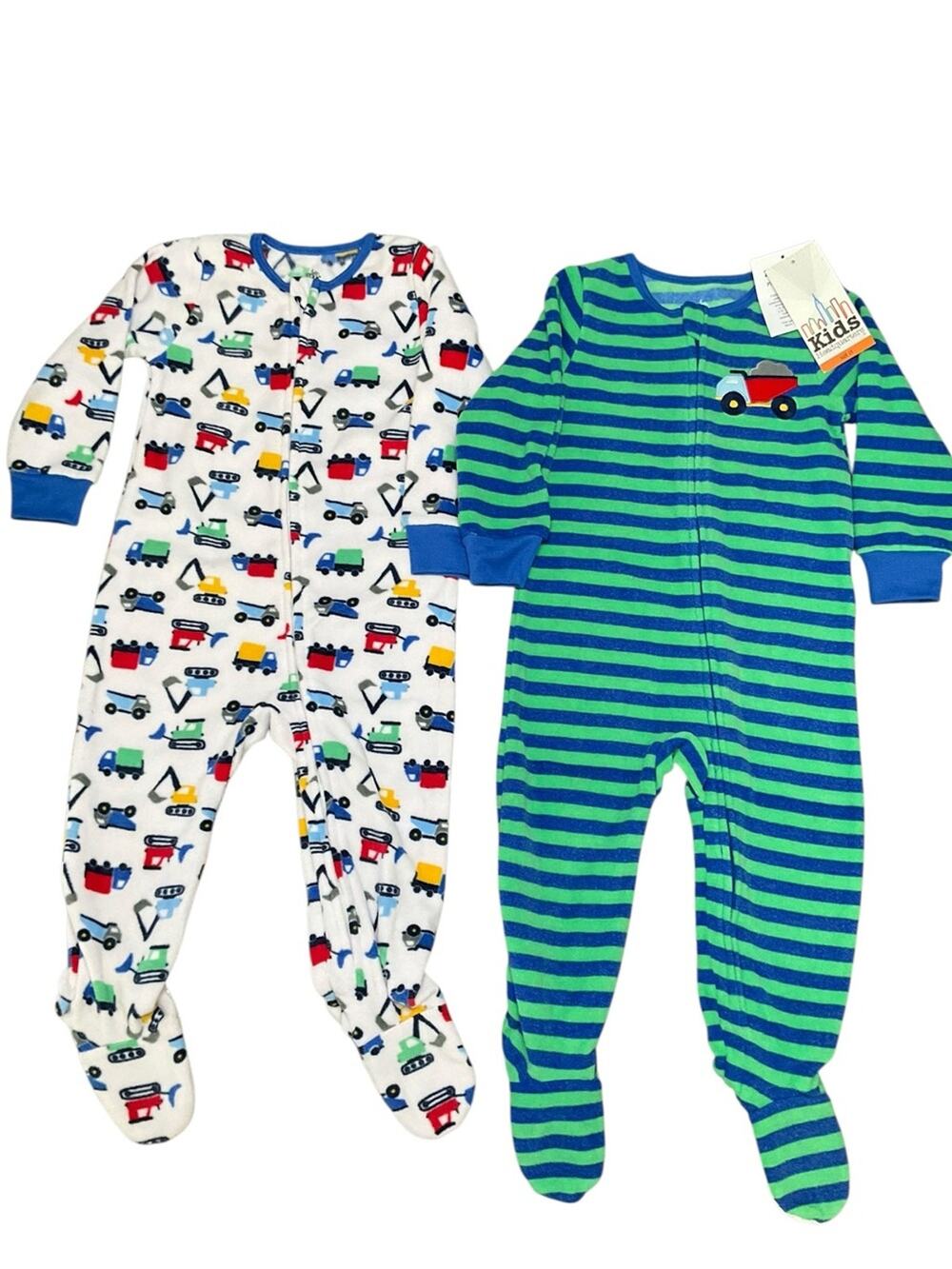 NWT Kids Headquarters 2 Pack Non-Slip Footed Blanket Sleeper Size 2T 2pc NWT